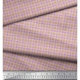 thumbnail image 3 of Soimoi Brown Cotton Voile Fabric Plaid Check Decor Fabric Printed Yard 56 Inch Wide, 3 of 3