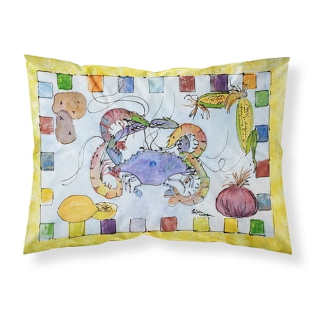 Carolines Treasures 8068PILLOWCASE Crab Fabric Standard Pillowcase Standard multicolor