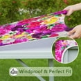 thumbnail image 6 of Square Tablecloth with Elastic Edges 34 * 34 Inch Pioneer Waterproof Flower Power Table Cover Washable Indoor and Outdoor for Party Kitchen Dinner Banquet Patio Picnic, 6 of 6