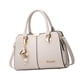 thumbnail image 5 of Bolso de mano para mujer, bolso de hombro, gran capacidad, asa superior, cremallera, bolso de mano Blanco, 5 of 9