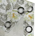 thumbnail image 4 of Ambesonne Floral Grommet Curtain, Flowers with Spring Leaves, 50"x84", Slate Brown and Pale Green, 4 of 5