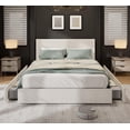 thumbnail image 2 of Eastvita Queen Bed Frame in Beige - Tufted Wingback Headboard Corduroy Upholstered 4 Storage Drawers Wooden Slats Support No Box Spring Required, 2 of 6