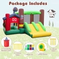thumbnail image 4 of Costway Farm Themed Inflatable Castle Kids Bounce House w/ Double Slides & 735W Blower, 4 of 10
