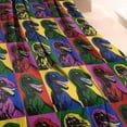 thumbnail image 3 of Colorful PopArt Dinosaurs Pattern Blanket,Comfortable Soft Lamb Wool Throw Blanket,All Season,Warm Lightweight Blankets for Sofa Bed Couch Living Room Chair,40"x50", 3 of 4