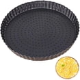 thumbnail image 2 of Pie Mold, Quiche Pie Pan, Removable Bottom Pie, Non-Stick Quiche, Carbon Steel Pie Pan, for Cheesecakes, Chocolate Pies, Pie Pies, Quiches, 2 of 5