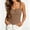 Khaki, variant on Crew Neck Tops for Women Trendy Sleeveless Polyamid Black Bow Pull-on Graphic Prints Modern Built In Bras Lace Tank Tops Black,Free Size