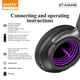 thumbnail image 2 of Audífonos Bluetooth EWTTO ET-A4044B, Tipo Diadema, Batería de 200mAh, Luz LED Púrpura – Ideal para Música, Gaming, Oficina o Exteriores, 2 of 7