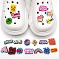 thumbnail image 4 of Recién llegados, adornos para zapatos con frases inspiradoras para Crocs, accesorios, pin, pulsera para zapatos, decoración, regalos de fiesta para niños y mujeres, 4 of 5