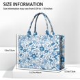 thumbnail image 3 of Large Capacity Tote Bag,Pioneer Flower Floral Print Pattern Handbag Fashion Luxury Tote Bag,15.7"x13"x 5.1" Inches,Laptop Compatible, 3 of 6