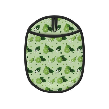 

Cute Limes Flowers Pot Holders for Kitchen - Heat Resistant Oven Mitts Hot Pads with Pocket Non Slip Silicone Pot Holders Cuteness Hanging Loop Potholders for Kitchen Baking