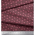 thumbnail image 3 of Soimoi Brown Rayon Fabric Circle & Heart Print Fabric by the Yard 56 Inch Wide, 3 of 3