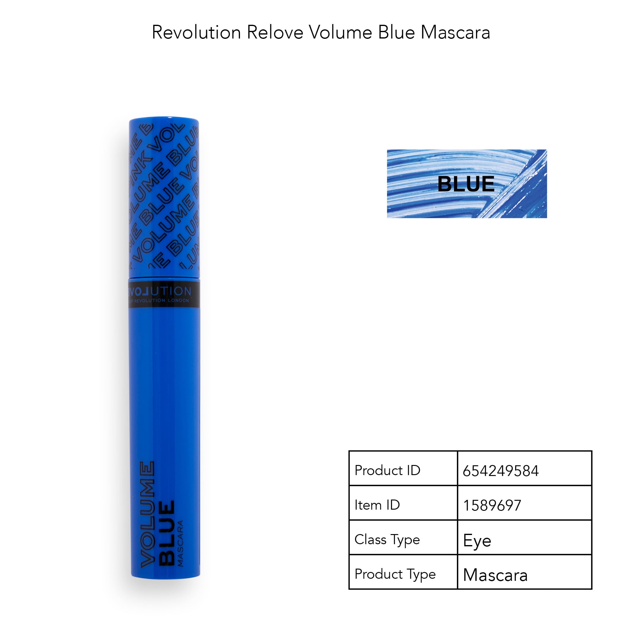 Relove by Revolution Power Lash Volume Mascara - Blue