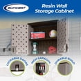 thumbnail image 4 of Wall Storage Cabinet for Garage Organization - 4 Cu. Ft. Wall Mounted Garage Cabinet with Shelf for Garden Supplies, Paint Cans & Outdoor Tools, Multi-Wall Resin Construction, Platinum, 4 of 10