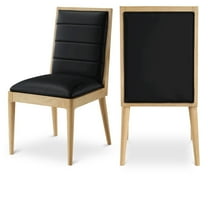 Meridian Furniture Bristol Black Vegan Leather Dining Chair (Set of 2)