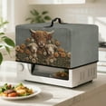 thumbnail image 4 of FOR U DESIGNS Highland Cattle Sheep Daisy Print Microwave Oven Dust Cover Dustproof Small Appliance Covers Stain Resistant Microwave Oven Grill Covers Protector with Top Handle-L, 4 of 8