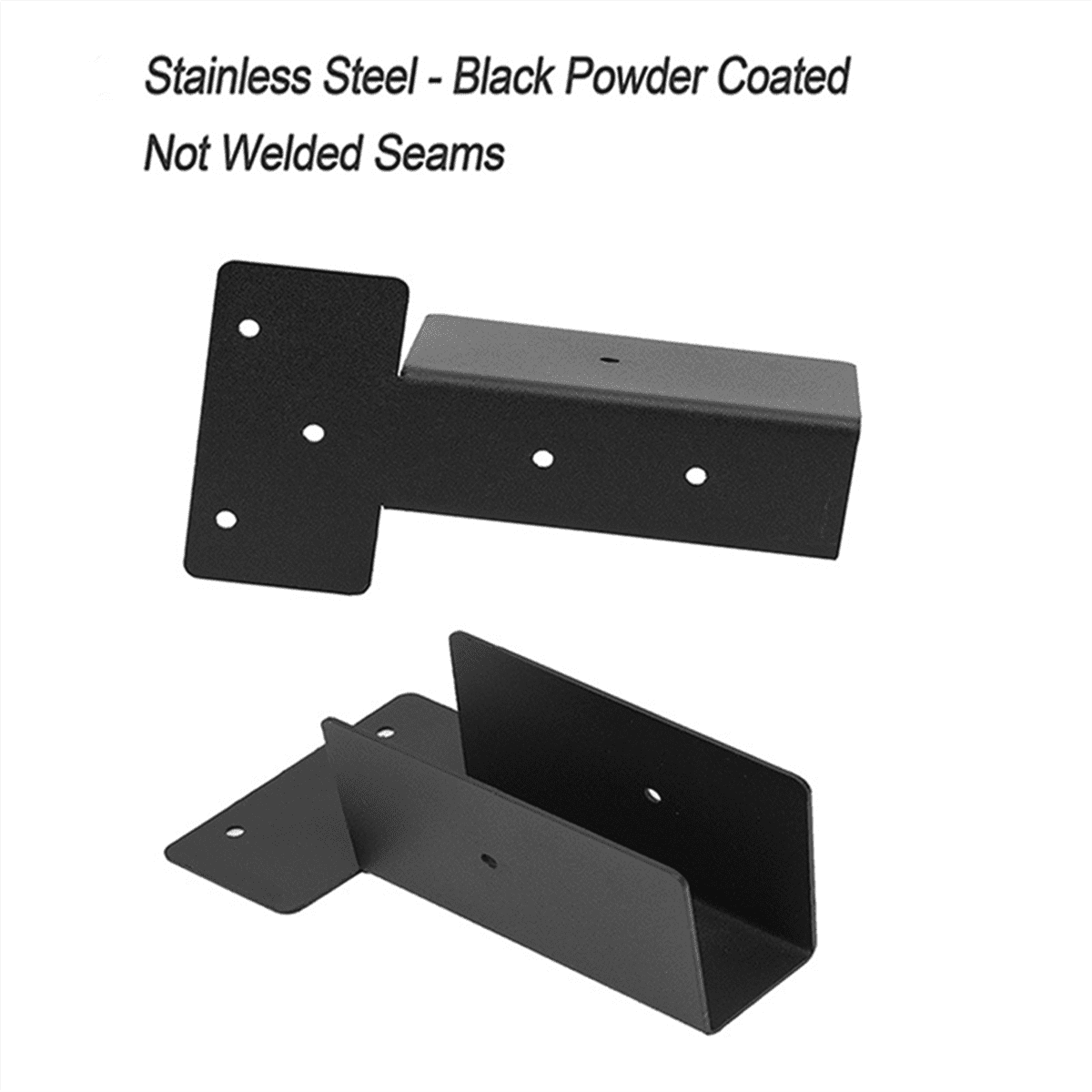Outdoor Pergola Rafter Bracket Hanger for 2X4 or 2X6 (Black) 4 Pack