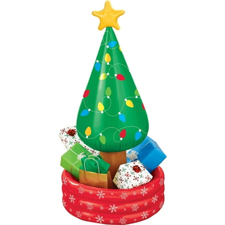 Party City Inflatable Christmas Tree Indoor Outdoor Holiday