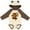 Natural & Brown w Ears, variant on Inktastic I Wear Orange For My Mama Leukemia Awareness Boys or Girls Long Sleeve Baby Bodysuit