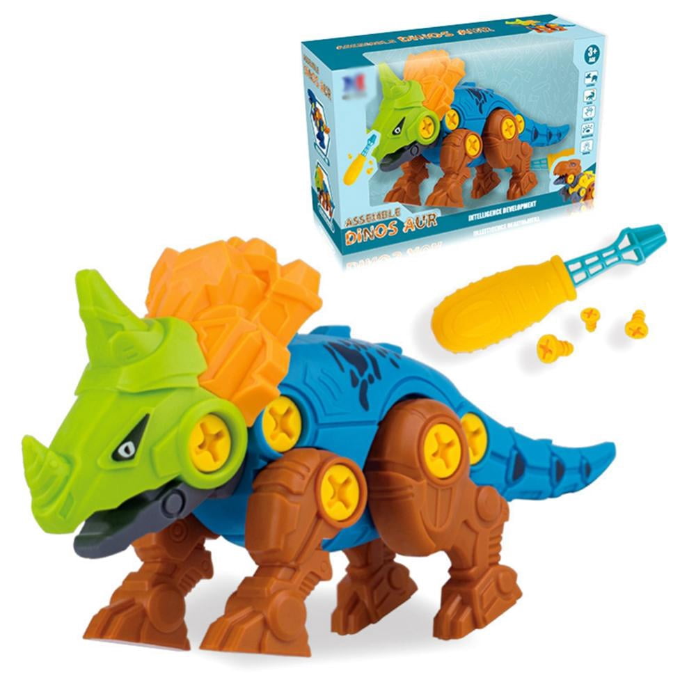 Godderr Kids 4Pcs Dinosaur Building Block Toys ,Assemble Dinosaur Building Block Set for 6-7Y Boys Girls