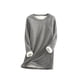 thumbnail image 1 of Qarigey Ropa interior térmica de algodón para mujer, Color sólido, reutilizable, lavable, de manga larga, para invierno y otoño, lencería cálida Prendas para la parte del cuerpo Gris oscuro XXL Qarigey AP013396-53, 1 of 6