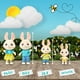thumbnail image 4 of Honey Bee Acres The McScampers Rabbit Family, 4 Mini Flocked Doll Play Figures, Bunny Collectibles, Pretend Play Toys for Kids, Valentines, Easter Basket, Birthday Gift for Girls 3+, 4 of 5