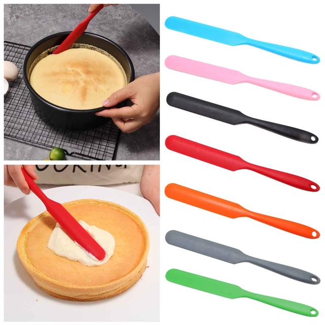 Sentmoon Dough Cutter Bread Scraper Heat Resistant Spatula Set Cake Cream Butter Scraper Spatulas Mixing Spreader Tool for Baking Frosting Dough and Kitchen Use