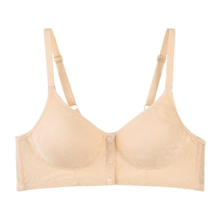 Leakproof Ladies Underwear Women Sexy Front Button Shaping Cup Adjustable Shoulder Strap Large Size Underwire Bra Sexy Underwear for Women(Size:40)