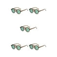 thumbnail image 1 of Dalazy 1/2/3/5 Rond à la Mode pour Femmes Élégant avec Lentille Polarisée Coussinets de Nez Réglables Lunettes Femmes C03 Motif Léopard 5 Pcs, 1 of 6