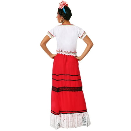 Women's Red Frida Kahlo Costume