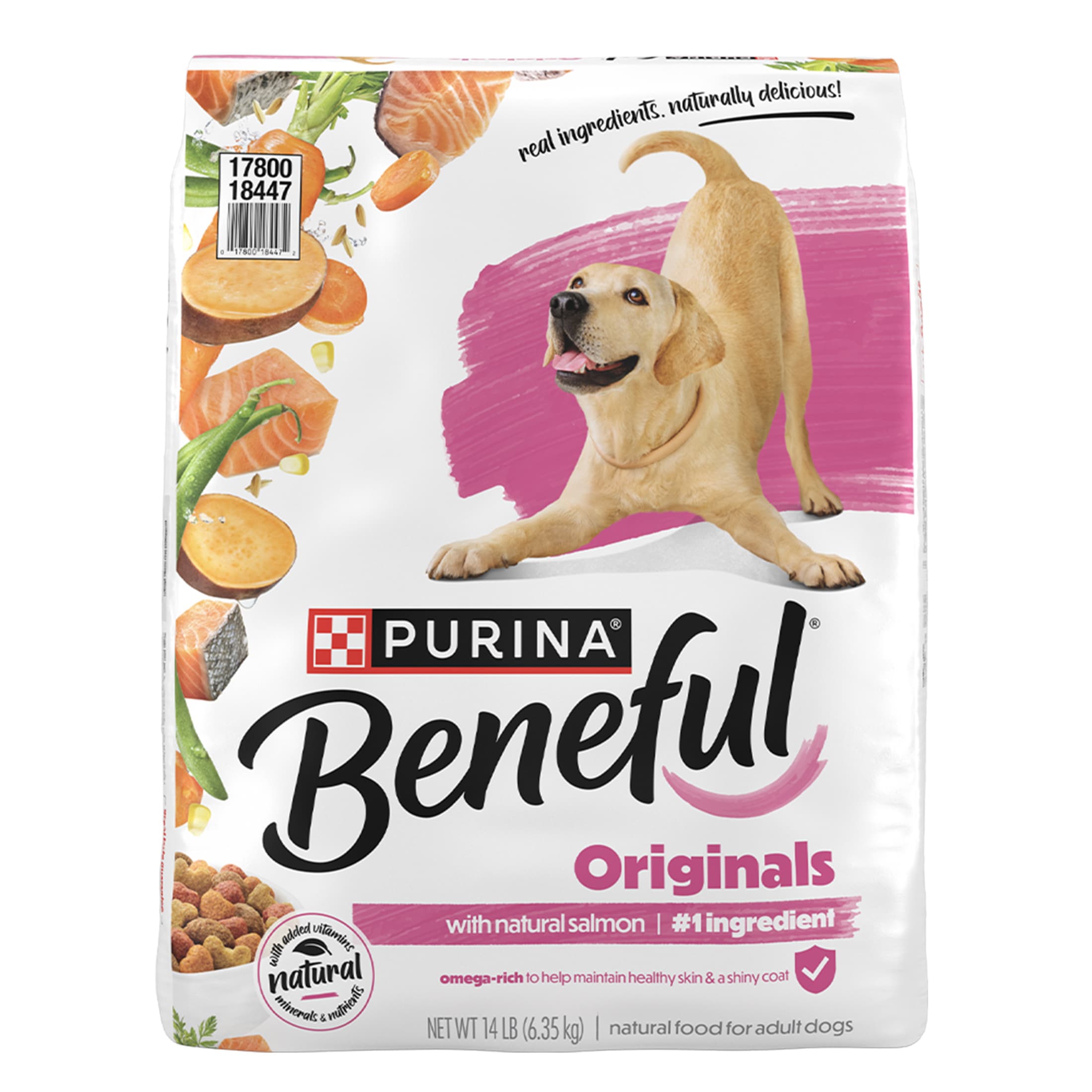 Purina Beneful Originals Salmon Dry Dog Food, 14 lb