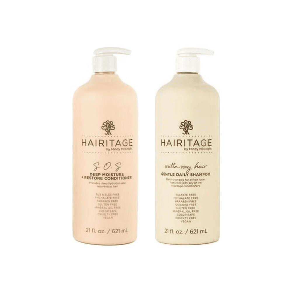 Hairitage Outta My Hair Shampoo + SOS Conditioner Variety Pack, 21 oz