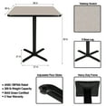 thumbnail image 4 of Hampden Furnishings Bennet Collection Steel Frame 36" Square Top, X Base, 42" Height Cafe Table, Black Frame/Grey Nebula Top, 4 of 5
