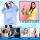 thumbnail image 2 of Sudadera con capucha Disney Stitch Blanket, 2 en 1, sudadera con capucha de forro polar extragrande para bebés Yoda Minnie Mouse, Stitch Gifts (Blue Eeyore), 2 of 6