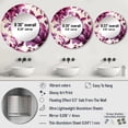 thumbnail image 4 of Designart "Grand Regency Damask II" Floral Rund Mirror For Wall Decor - Large Pink Round Printed Mirror -Cottage Round Living Room Mirror - 23" x 23", 4 of 6