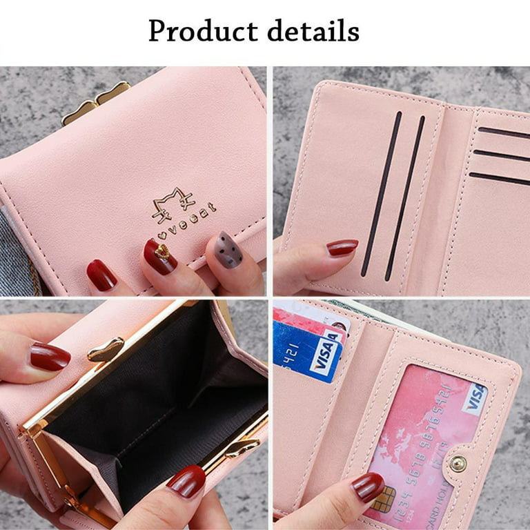 Women Wallets 4 Color Money Bags Short Cute Small Purse Women's Student  Card Holder Girl ID Bag Card Holder Coin Purse