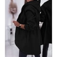 thumbnail image 3 of Long Jackets for Women Fleece Zip Up Jackets Oversized Hooded Jackets Casual Drawstring Waist Sweatshirt with Pocket, 3 of 4