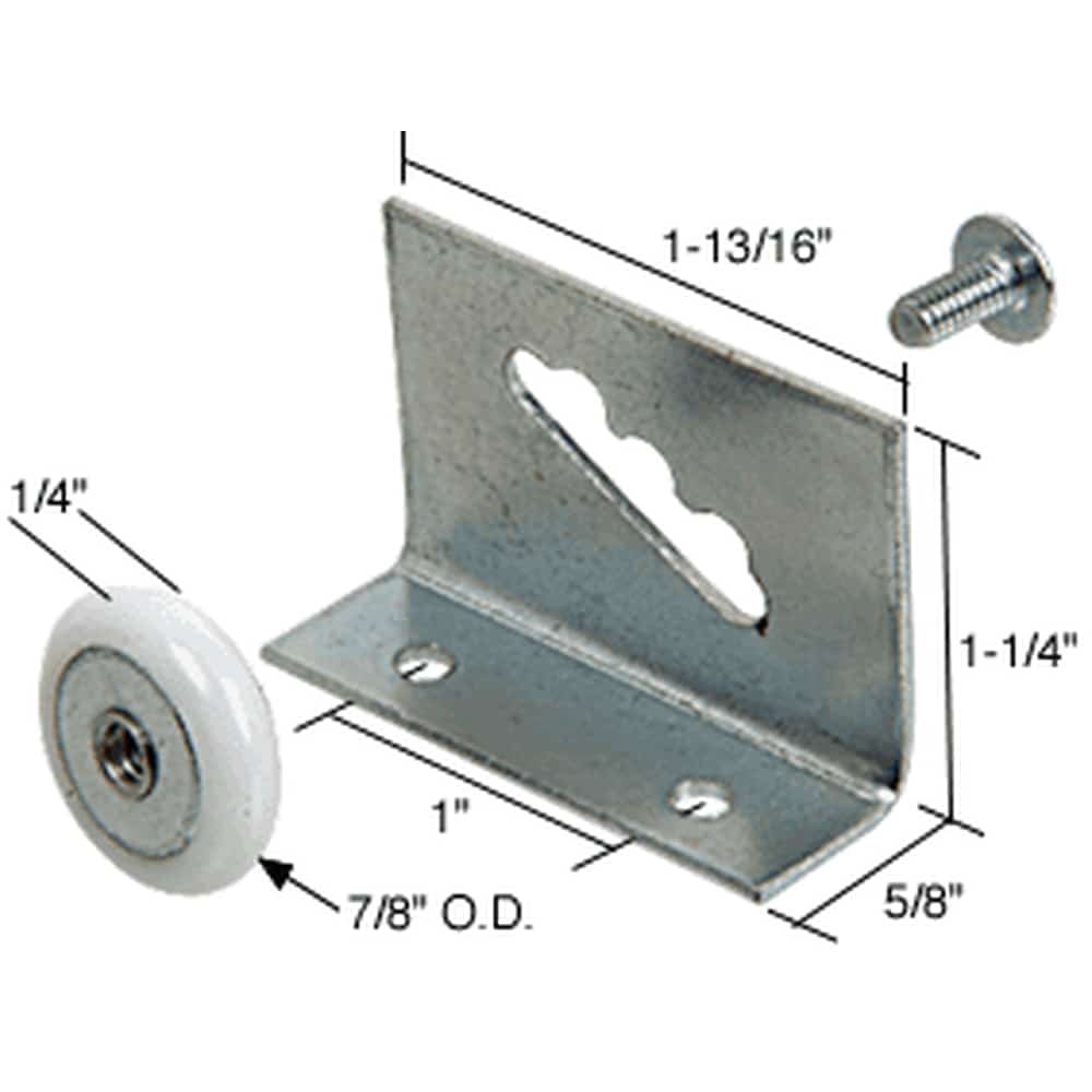 Gordon Glass 7/8" Oval Edge Nylon Sliding Shower Door Roller Assembly