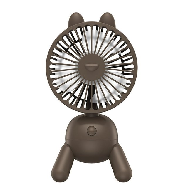 Freestanding Desk Fan Puppy Shape ABS Head Rotation USB Rechargeable Portable Fan for Home