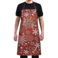 thumbnail image 4 of Kitchen Apron Snowflakes Aprons for Women Men Adjustable Chef Aprons with Pockets Waterproof Aprons for Cooking Baking, 4 of 7
