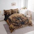 thumbnail image 2 of Manfei Vintage Wildlife 7 Pieces Full Size Bedding Sets,Rustic Bear Full Size Bed in a Bag,Brown,Black Reversible, 2 of 7