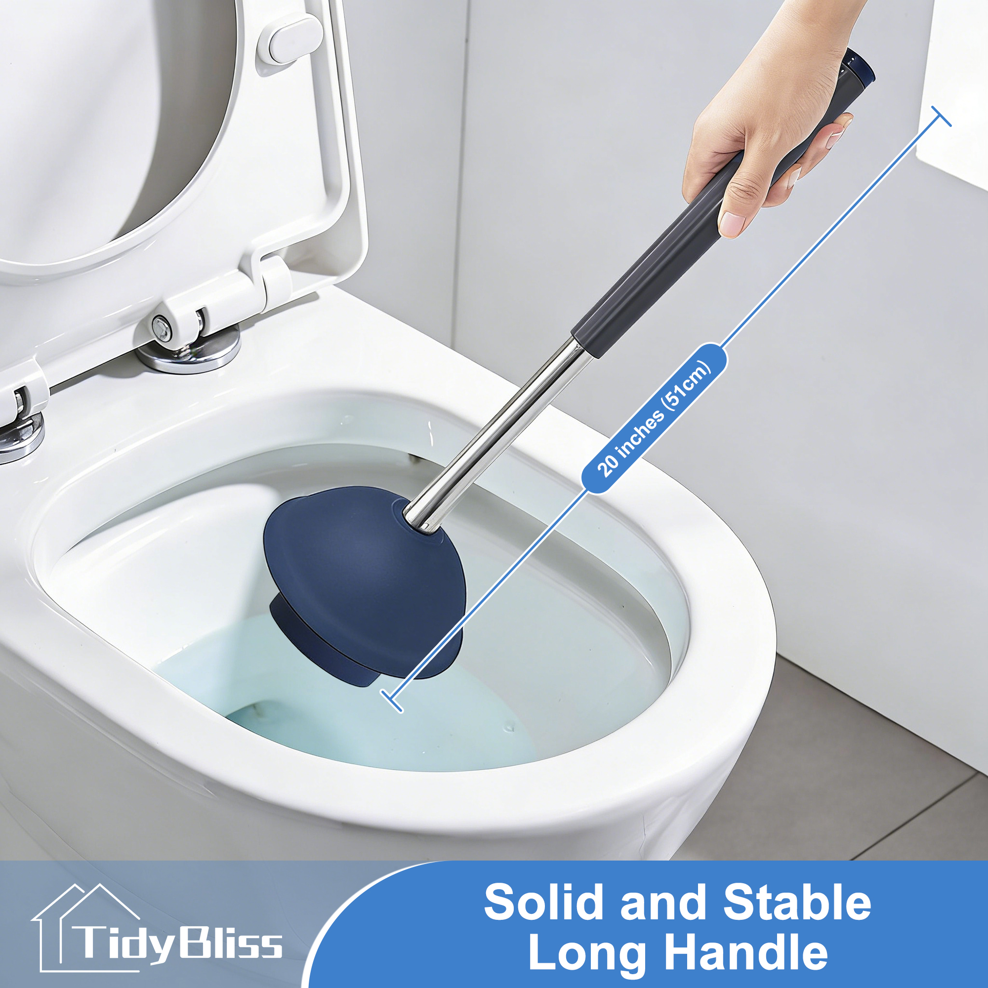 TidyBliss Toilet Brush and Plunger Set with Tweezers photo 8