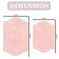 thumbnail image 5 of Home Weavers Waterford Collection 100% Cotton Non-Slip Bathroom Rug Set Machine Washable Bathroom Rug-17"x24", Bath Rug- 21"x34", Pink Color 2 Piece Bath Carpet set, 5 of 8