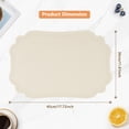 thumbnail image 6 of VCVCOO Placemats Set of 4 Beige Leather Place Mats Waterproof Wipeable Heat Resistant Sturdy Rectangle Kitchen Dining Table Mats for Indoor Outdoor Reversible Easy to Clean Place Mats, 6 of 10