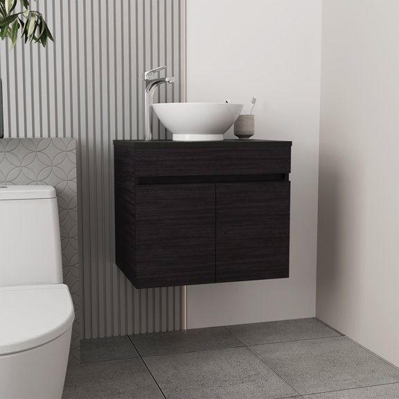 LiviNest Wall Mounted Bathroom Vanity: Modern Floating Vanity with Storage - Space-Saving Design for Small Bathrooms & Apartments