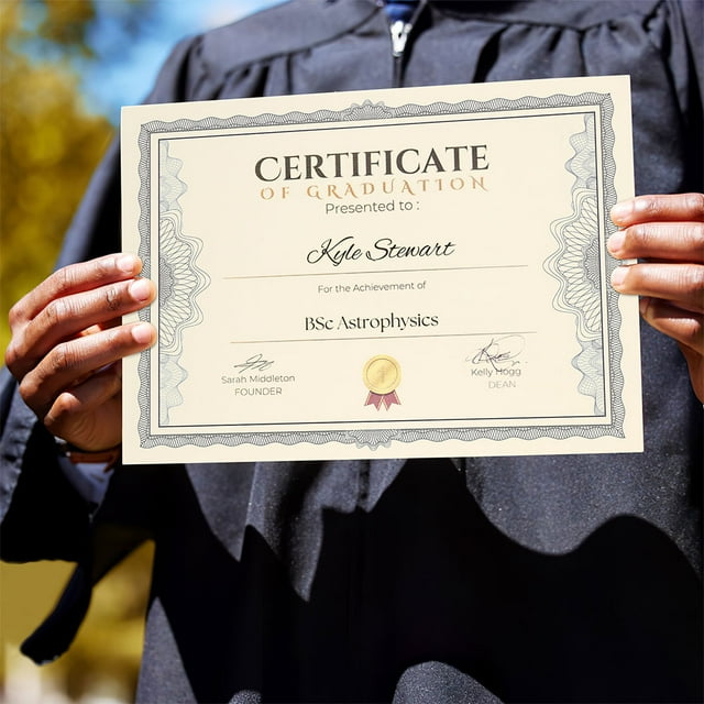 WRITWAA 15 Sheets Versatile Use Certificate Paper Multi Colored Paper for Parents for Recognition Events