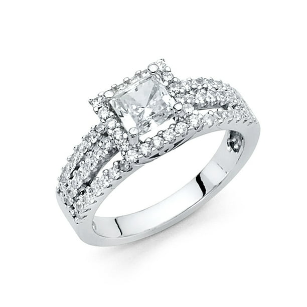 Princess Cut Diamond Engagement Ring In Platinum