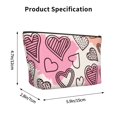 thumbnail image 5 of ZNDUO Travel Makeup Bag for Women Cute Cartoon Heart Texture Toiletry Bag, Multifunctional Storage Bag Cosmetic Bag Make Up Organizer, 5 of 7