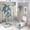 Vintage Sea Turtle, variant on Bathroom Shower Curtain Sets with Rugs, Marble Pattern Printed on Modern Shower Curtains for Bathroom Set, Great for Master Bath Beach House Modern Home, 72 x 72 inches
