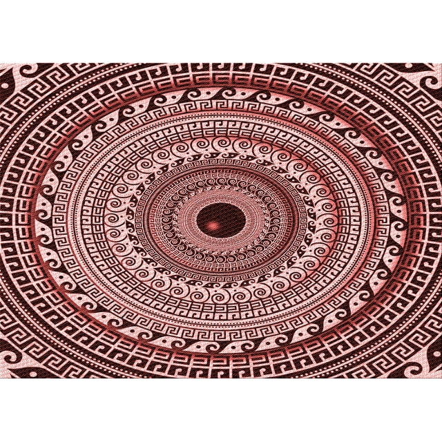 Ahgly Company Machine Washable Indoor Rectangle Transitional Pink Daisy Pink Area Rugs, 7' x 10'