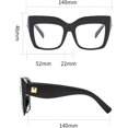 thumbnail image 4 of Square Oversized Glasses Frame Reading Eyewear Women, 4 of 5
